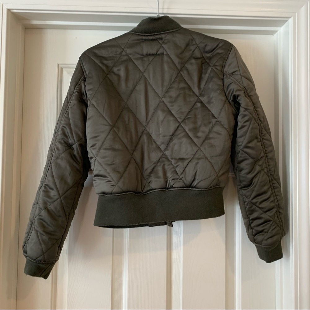 S C & C California Olive Green Bomber Jacket - Picture 5 of 8